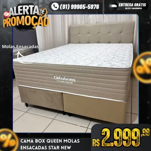 Cama Box Queen Molas Ensacadas Star New Ortobom