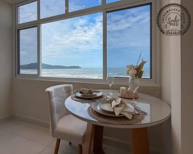 Vila Guilhermina 38 m² 1 dorm Vista mar Reformado, mobiliado e 1 vaga