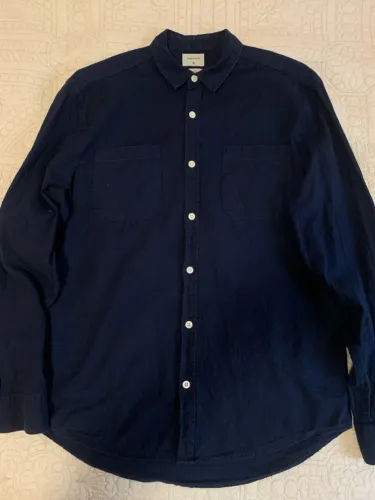 Camisa marfinno azul marinho P