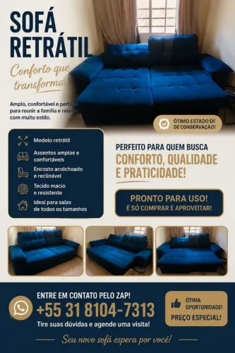 Sofá retrátil