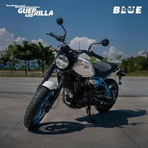 NICOLLY- Royal Enfield Guerrilla 450 Brava Blue | Promoção Especial