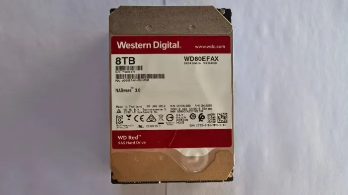 HD HD 3.5 WD RED 8TB - WD80EFAX - 5.400RPM - 100% Saudável - NAS / CFTV / Desktop's