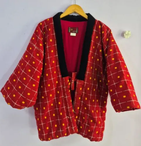 Kimono Curto Haori Acolchoado Japonês