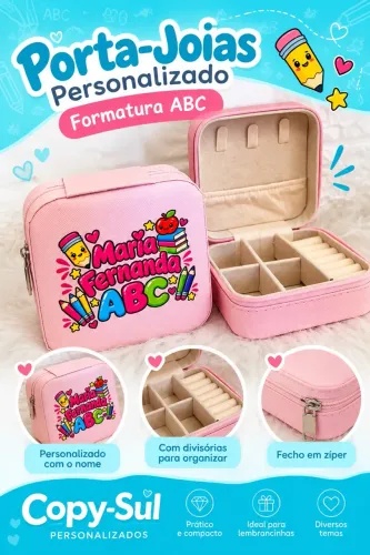 Porta joias personalizados - brindes/ lembrancinhas/ ABC/ corporativo