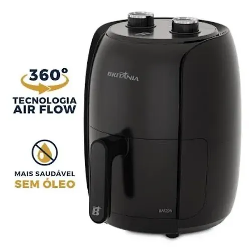 Air Fryer Britânia Compacta 2L 1000W Sem Óleo Nova 110v 