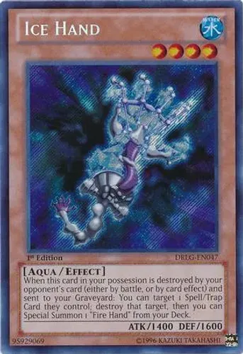 Yugioh!!! 3x FIRE HAND (SECRET RARE) +3x ICE HAND  (SECRET RARE)