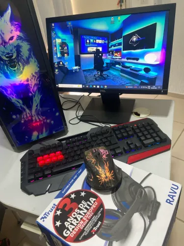 Pc gamer básico core i3 7100 8 giga hypery NVMe 128 giga hd 500 giga monitor