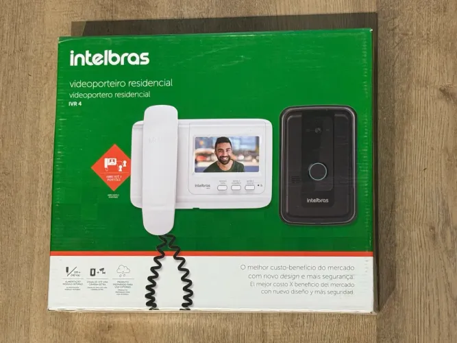  Kit Videoporteiro Residencial Colorido Ivr 4 Intelbras Branco 127v 