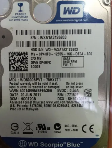 Vendo Memória de Notebook 