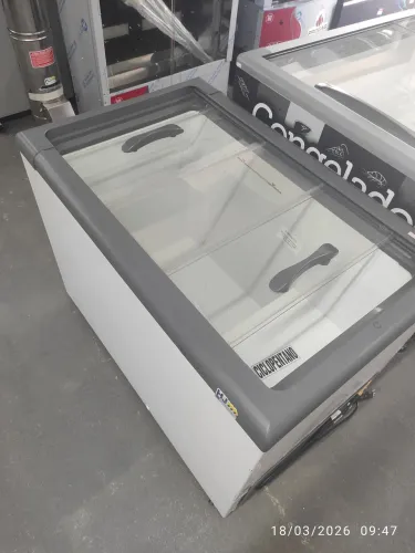 Bh freezer horizontal tampa de vidro para sorvete