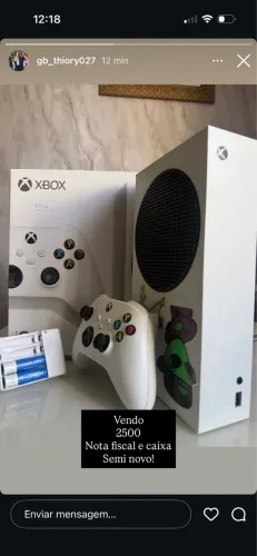Xbox series s 500 g semi novo caixa E nota fiscal