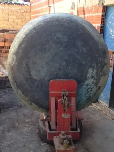 Tacho de cobre para casa de farinha