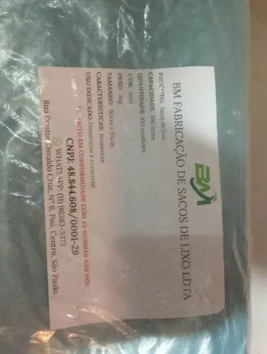 Vendo pacote de saco de lixo ? com 100 unidades 100litros 