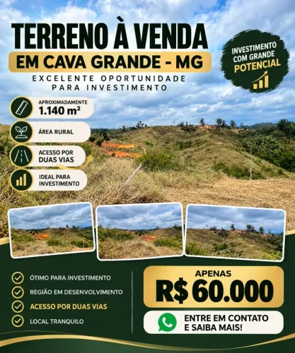 TERRENO CAVA GRANDE- 60MIL