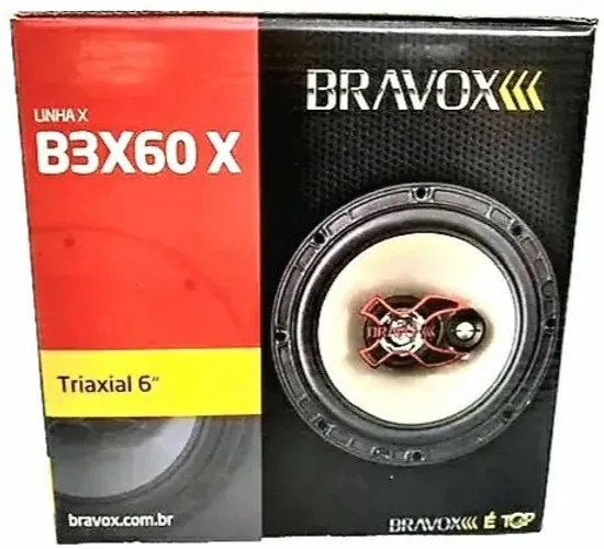 KIT De Alto Falante Bravox Triaxial B3x60x  6" Polegadas 100W Rms 4 Ohms