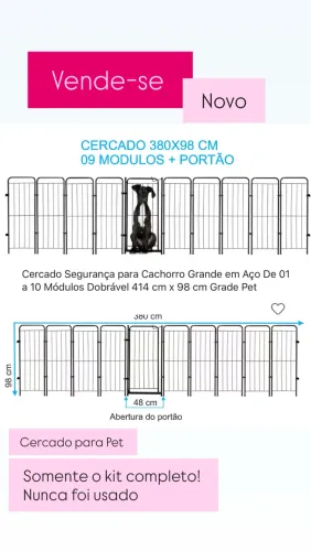 Cercado Pet com portão NOVO