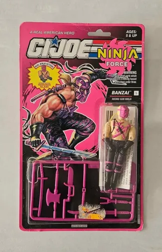 GI Joe Banzai Ninja Force 1993 Hasbro Vintage Lacrado na Cartela