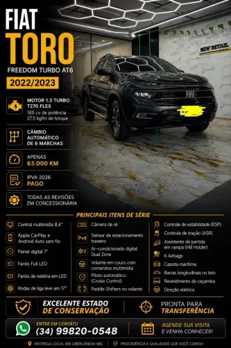 Fiat Toro Freedom 1.3 T270 4X2 Flex AUT 2023