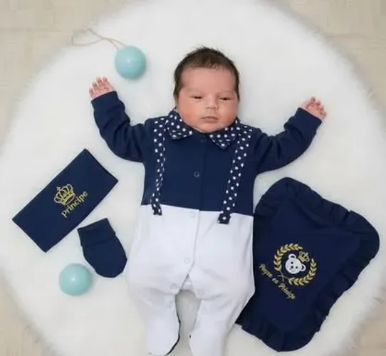 SAÍDA DE MATERNIDADE DE ALGODÃO COM 5 PECA- NOVO