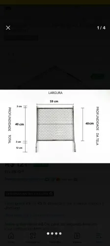 Vendo Grelha de inox para churrasqueira