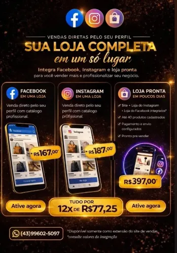 Loja pronta online por R$347