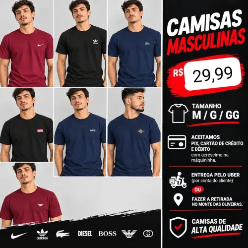 Camisas masculinas promoção