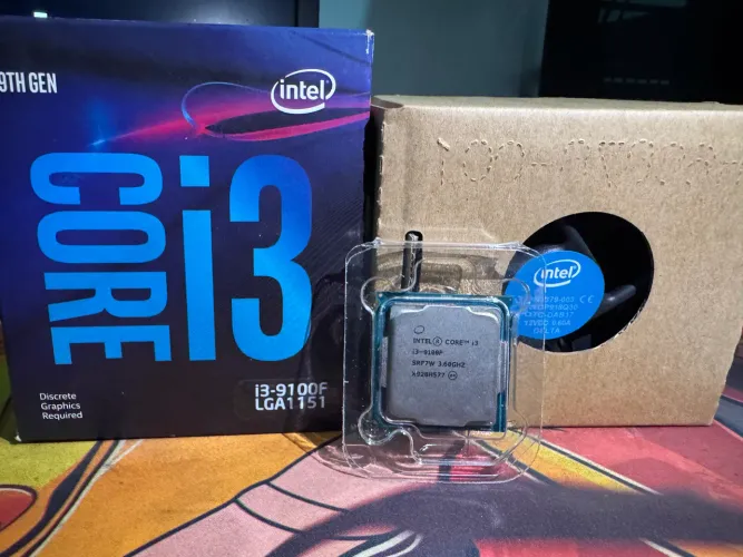 Processador Intel i3-9100F com cooler caixa completo