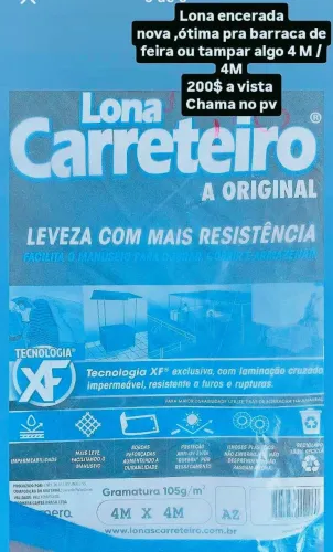 Lona carreteiro original encerada e resistente impermeável
