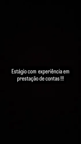 Estágio em prestação de contas