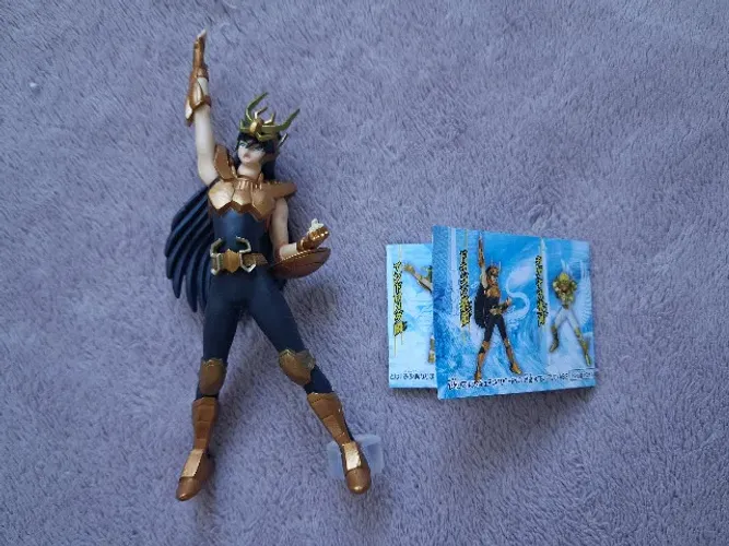 Figura gashapon Shiryu de Dragão v2 Dourado, Saint Seiya, Cavaleiros do Zodiaco, HGIF