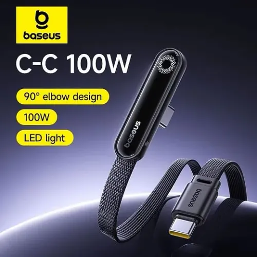 Baseus MVP 3 cabo 90° 1M tipo-c duplo 100W