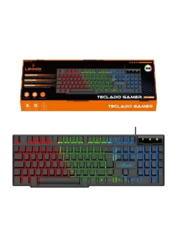 Teclado Gamer Profissional Led Rgb Abnt2 C/ Fio Usb Novo
