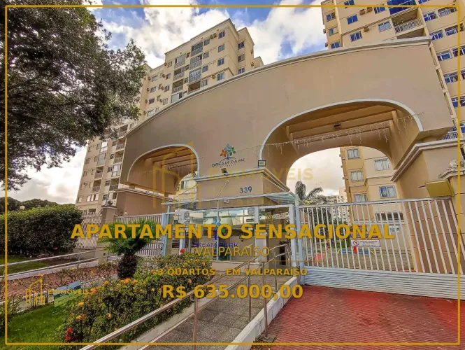 Viva com estilo no Valparaíso: apartamento de 3 quartos em condomínio!
