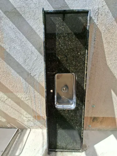 Pia de granito verde Ubatuba, com cuba, 2mx0,55