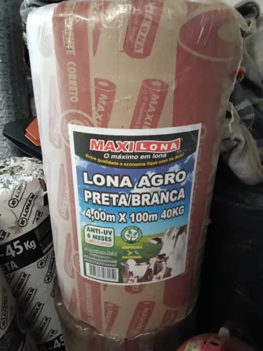 Lona Agro preto e branca 4 x 100 40 kg Max lona