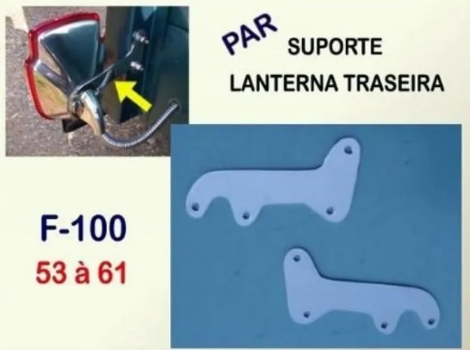 Suporte Lanterna Traseira F-100 53 à 61 - Par