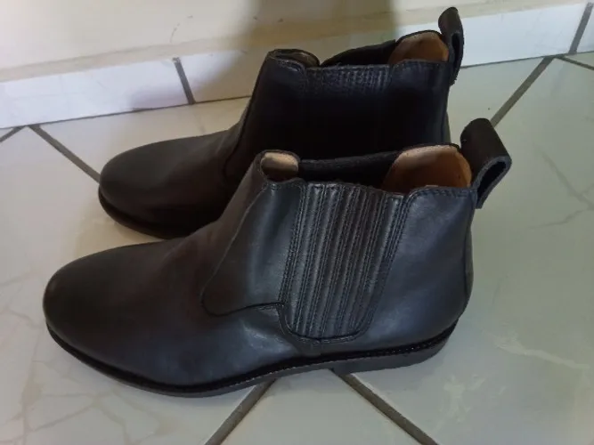 Par de Botas Butina 44 Couro Legítimo oferta roça fazenda sitio chacara country