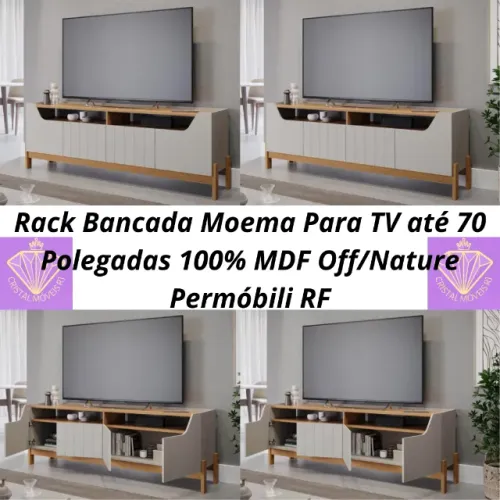 Rack Moema TVs até 70 Polegadas 100% MDF