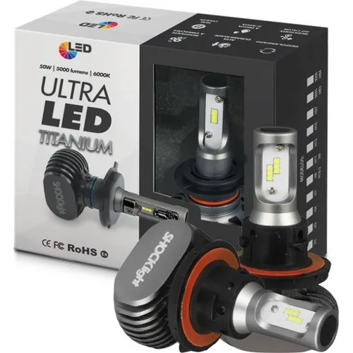 Lâmpadas Ultra Led H13 Titanium 6000k Lumens 50w 12v