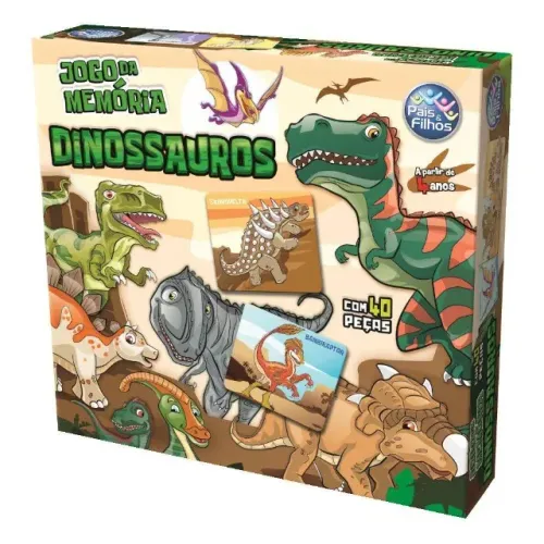 Jogo Da Memória Dinossauros - Pais E Filhos