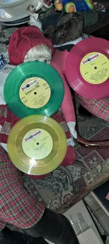 3 Vinil Compacto colorido uso ou decoração
