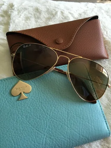 Óculos de sol Ray-Ban Aviator dourado clássico