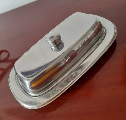 Porta Manteiga em Aço Inox