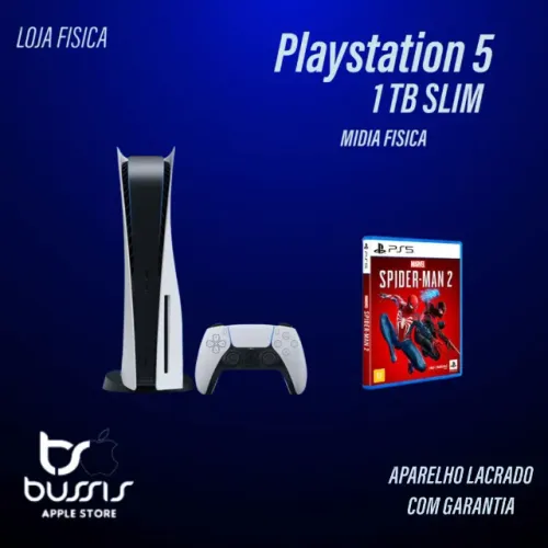 Playstation 5 Slim 1TB Mídia Física C/Homem-Aranha 2 | Novo Lacrado | Loja Fisica  