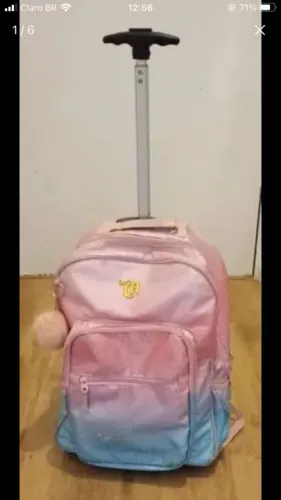 MOCHILA DE RODINHAS +LANCHEIRA+ESTOJO MODELO.CAPRICHO PAETE<br>MODELO <br>MODELO  CAPRICHO PAET