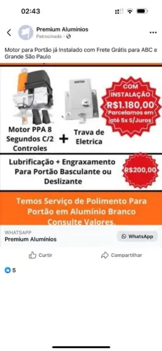 Motor para Portão PPA + Trava Elétrica
