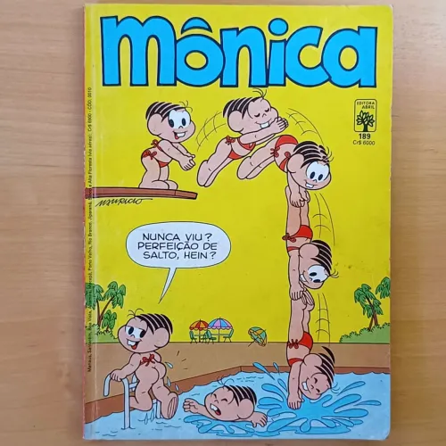 Gibi revista em quadrinhos Almanaque da Mônica N°189 Editora Abril 1986