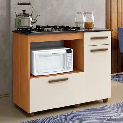 Balcão para Cooktop violeta com bancada 1,14m largura