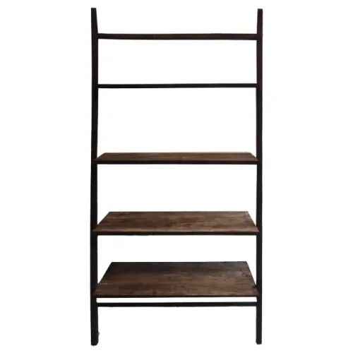 Estante para jardim com estrutura de metal e prateleiras em madeira A 215cm x C 100cmx