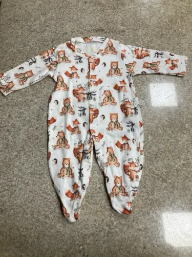 Macacão Bebê Ursinhos e Raposinhas Fofo